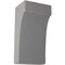 Ekena Millwork 5 1/4"W x 4"D x 10"H Clarksville Wood Vintage Decor Bracket, Pebble Grey BKTWD05X04X10CVPG - alternate 1
